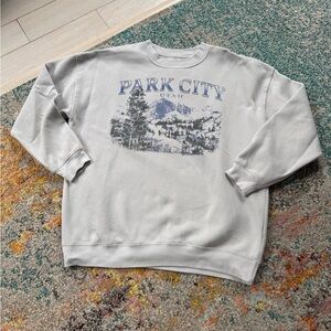 Park City Graphic Women’s Sweater - Gray